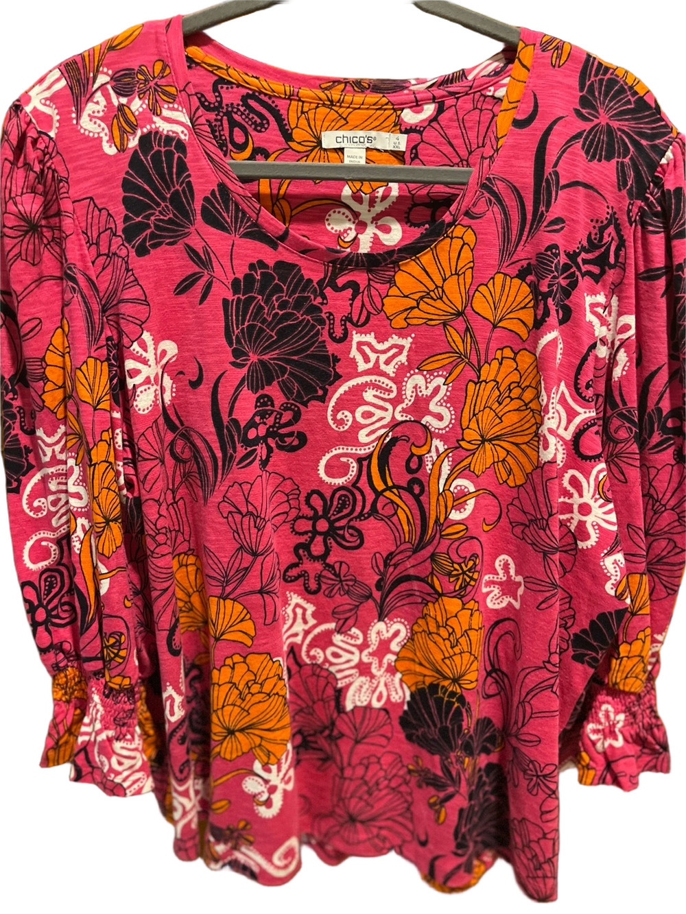 39. WOMENS CHICO’S 4/XXL DETAIL TOP